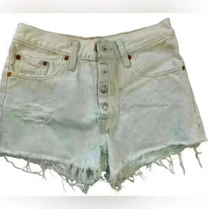 Levi’s 501 Cut Off Shorts. Light blue wash. Size 25